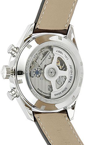 TAG Heuer Men's CAR2111.FC6291 Carrera Silver Dial Leather Strap Chronograph Watch2