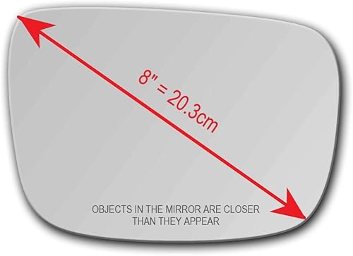 Miniatura 2 de Espejo de repuesto con adhesivo de tamaño completo para Volvo XC60 2010-2017, vista lateral derecha derecha