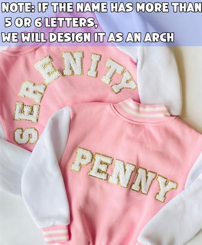 Personalized Girls Varsity Jacket Boys Toddles Kids Custom Name Patch Baseball Jackets for Back To School Birthday Christmas2