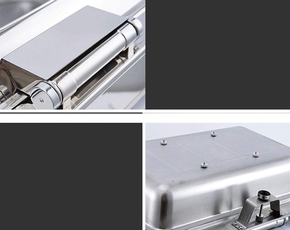 Scaldavivande, Set Chafer Buffet Scaldavivande Server in Acciaio Inox per feste Buffet Colazione Ristorante, Mantiene caldo il cibo, Forniture per catering Attrezzature per hotel, Piazza
