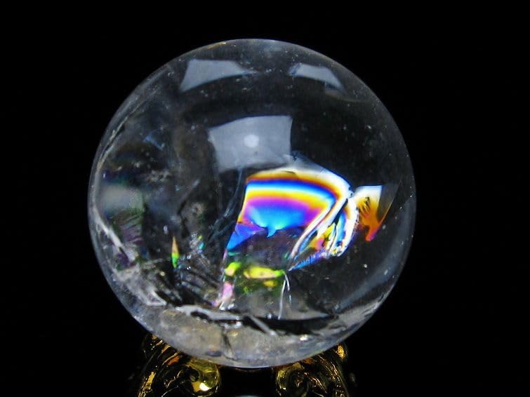 Amazon.co.jp: 【東昇天然石】アイリスクォーツ 水晶 丸玉 虹入り 25mm