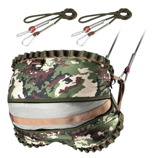 RiteAim Hunting Saddle, Tree Saddle Hunting Kit, Hammock Lightweight Hunting Saddle with 2 Climbing Grade Rope Grabber, Adjustable Tree Climbing Saddle, Essential Tree Stand Accessories