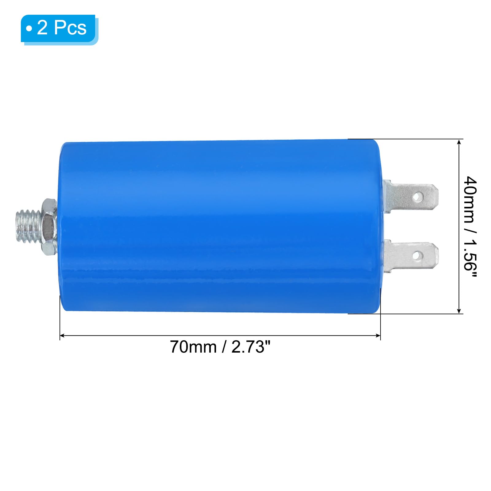 PATIKIL CBB60 - Condensador de funcionamiento de 20uF, CA 450 V, 4 pines 50/60 Hz, fondo de