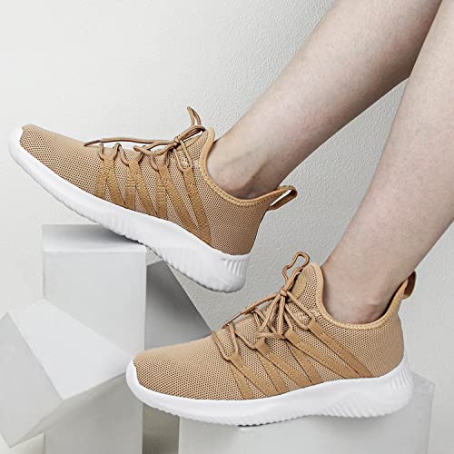 Image of Feethit Womens Slip On Running Shoes Breathable Walking Shoes Lightweight Gym Workout Shoes Non Slip Fashion Sneakers