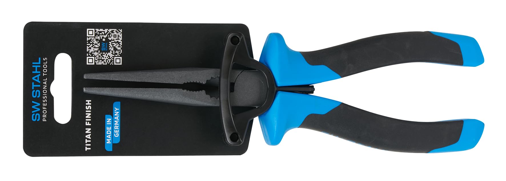 SW-Stahl 40745SB Pinza a Becco Lungo Dritta 200 mm in Acciaio CV