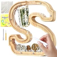 Tirelire En Bois Personnalisée Lakpopya – Lettre A, Grande Capacité 4 Cm D’Épaisseur, Paneau Acrylique, Coins Arrondis, Cadeau Enfant Adulte, Économies