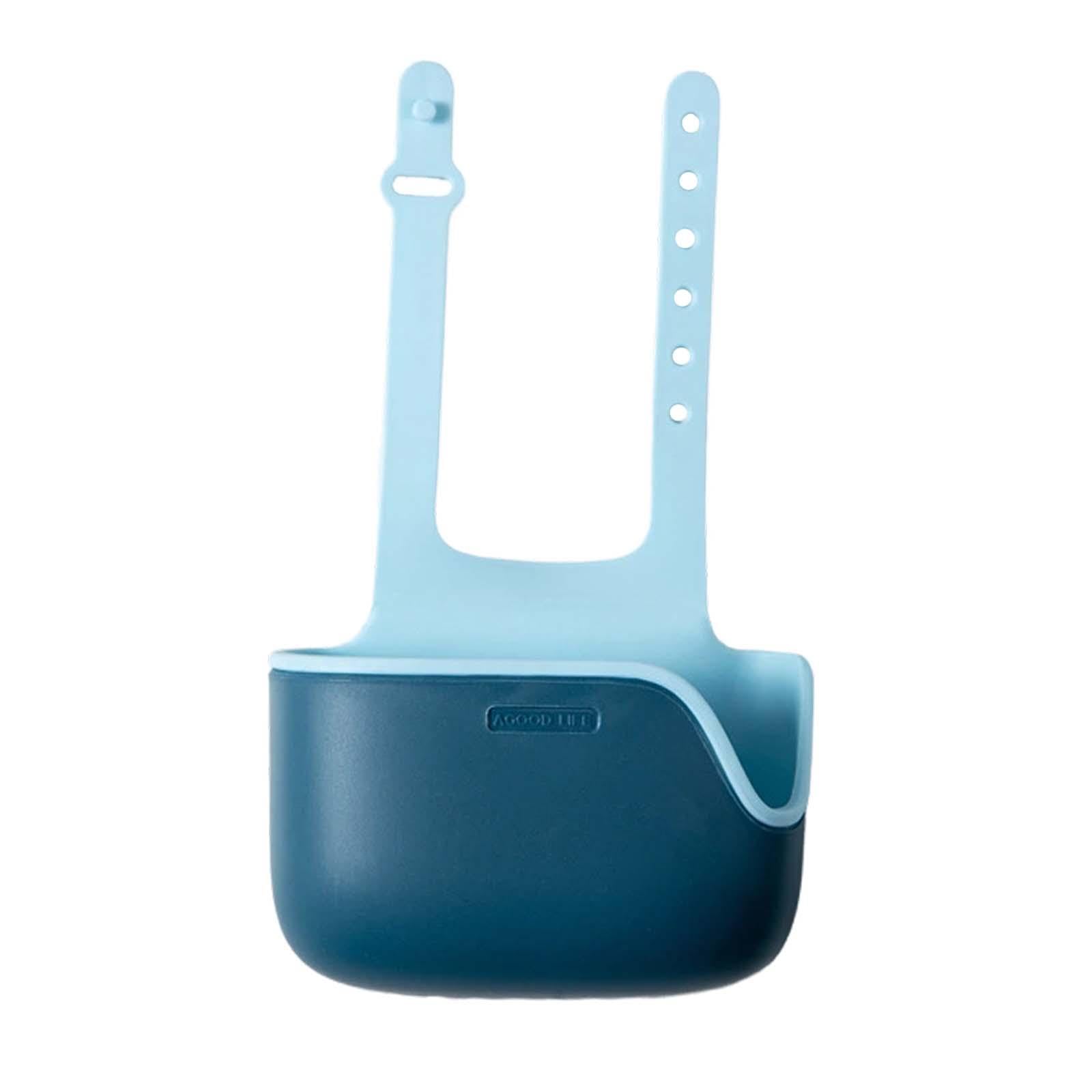 Sink Drain Rack Sink Organizer Sink Drain Hanging Bag for Kitchen Basin Home Blue Single-picture-10
