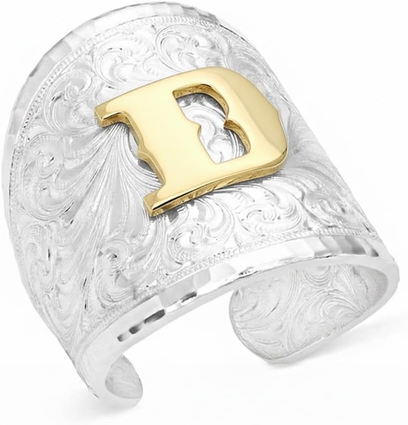 Montana Silversmiths Western Lifestyle Out West Custom Initial Wrap Ring