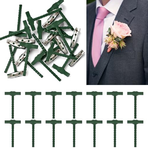 20 Stück Dreieck-T-Plastikbrosche, Sicherheitsnadeln aus Kunststoff, grüne zarte kleine...