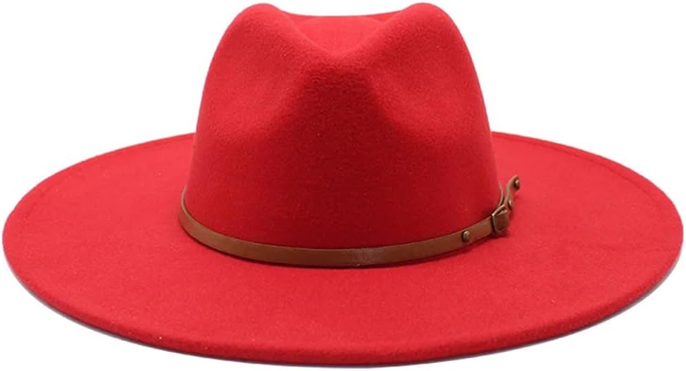 Color Fedoras Women's Hat Man Hat Belt Hat Hat Ladies Hat Outdoor Travel Jazz Cap Wide B9.5CM