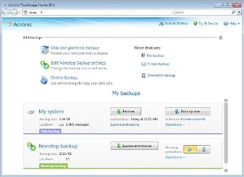 True Image Home 2011 PC Backup and Recovery [Old Version]