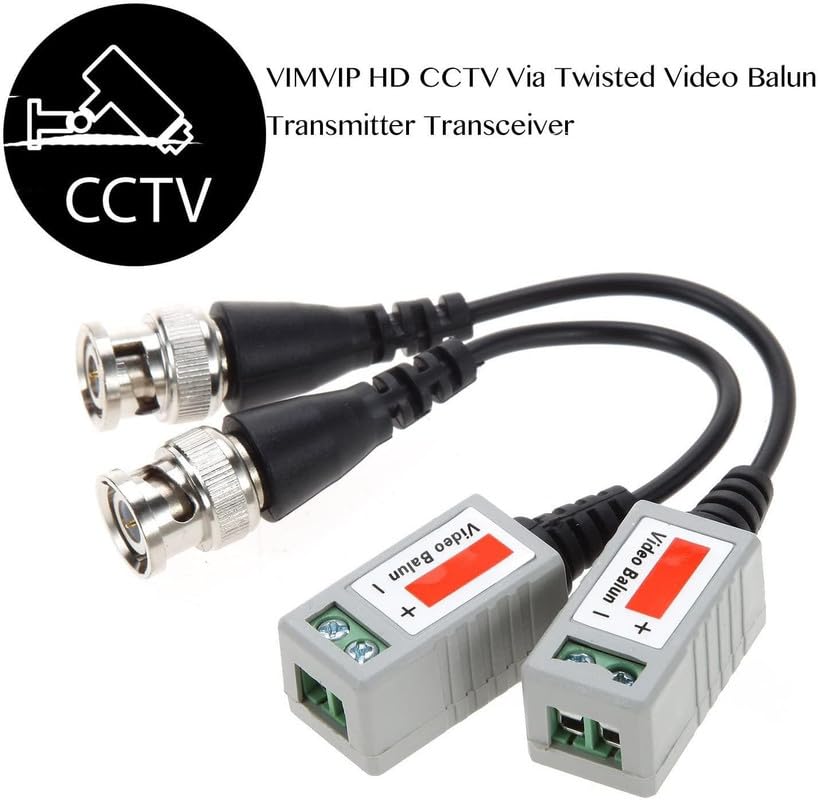 Image of COOLCOLD Video Balun, Mini CCTV BNC Transceiver With Pigtail, Coax to UTP Cat6 Connector HD 720P 1080P, Video Passive Balun for HD-TVI /CVI /AHD /Analog /960H Camera (1 Pair)