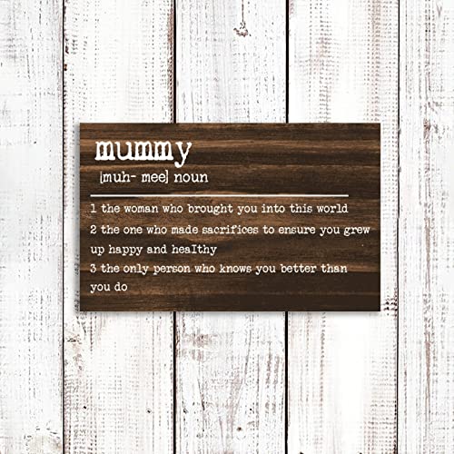 Plaque en bois Mummy Definition objet décoration murale salon - 6
