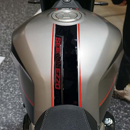 Autocollant 3D moto réservoir Moto Morini SEIEMMEZZO STR protection résine labelbike noir