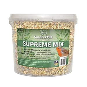 Copdock Mill Wild Bird Supreme Mix 5 Litre Tub – All Year-Round Wild Bird Seed – 100% Natural Ingredients – Suitable for…