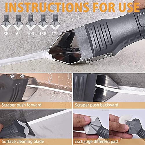 Ferramentas de calafetagem de 19pcs em 1 Ferramenta de acabamento selante Ferramenta de argamassa ra