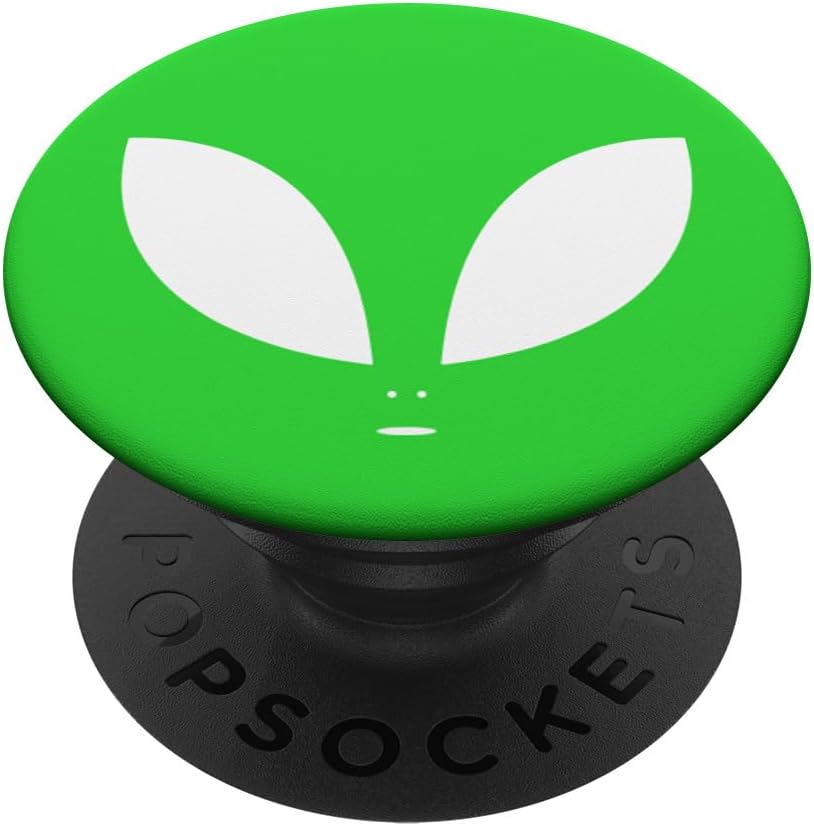 White Green Alien PopSockets Adhesive PopGrip