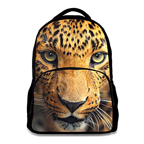 Animal School Bag Leopard School College Backpack Teenagers Casual Daypack,17 Inch Laptop Backpack for