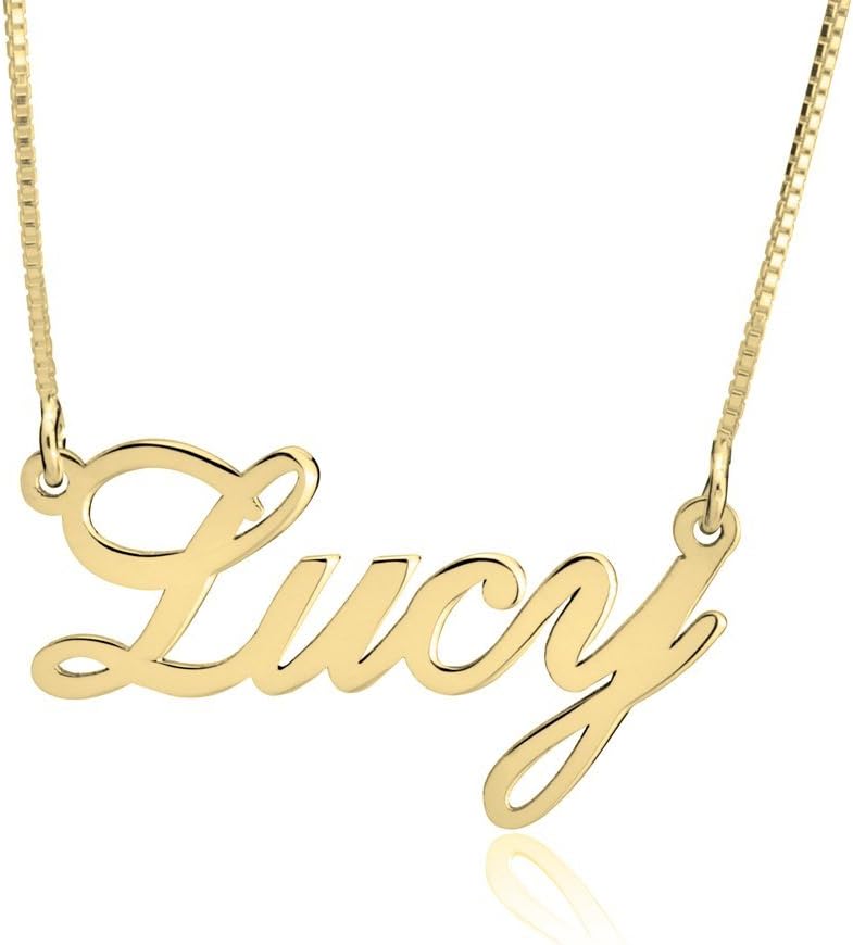 Custom Name Necklace - Personalized Name Pendant in Silver, Gold, or Rose Gold – Stainless Steel Nameplate Chain for Women - Custom Jewelry Gift for Her, Mom, or Teen Girl
