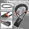 Tevlaphee Upgraded Steering Wheel Lock, Seat Belt Lock, Metal Head, High Visibility Car Lock Anti-Theft Device, Heavy Duty, Universal Fit for Car, SUV, Pickup, Jeep, Van, RV, 3Keys(Black) #3