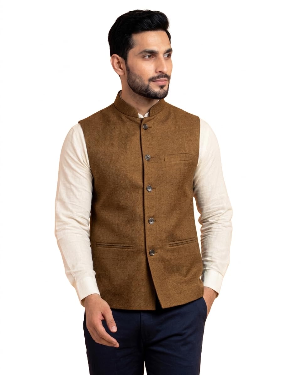 jsense Nehru Jacket for Man - Modi Jacket | Ethinic & Formal Waist Coat for Weddings, Parties, Office Wear, Diwali, & Navratri-picture-37