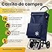 Imagen de POPYS® Carro de la Compra de 50L + Gancho Multiusos de Regalo con Compartimento Refrigerante