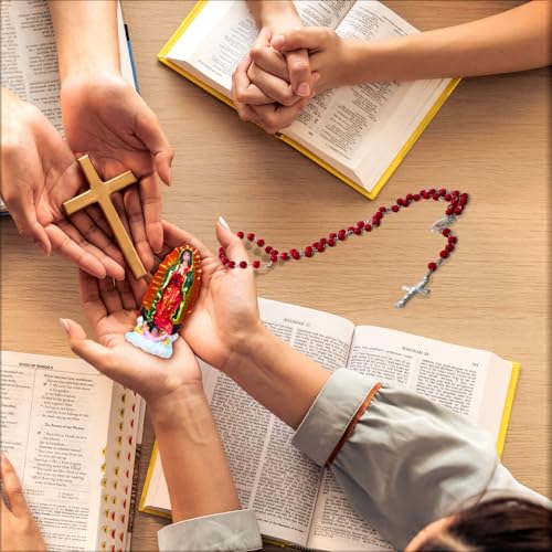 Estatuas de Nuestra Señora de Guadalupe con Collar de Rosario Aromático miniatura 5
