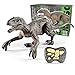 LHMYHJR Ferngesteuertes Dinosaurier-Spielzeug Für Kinder, RC Walking Robot Dinosaur Für Jungen Mädchen, 2.4Ghz Simulation Indominus Rex Velociraptor LED Light Sounds