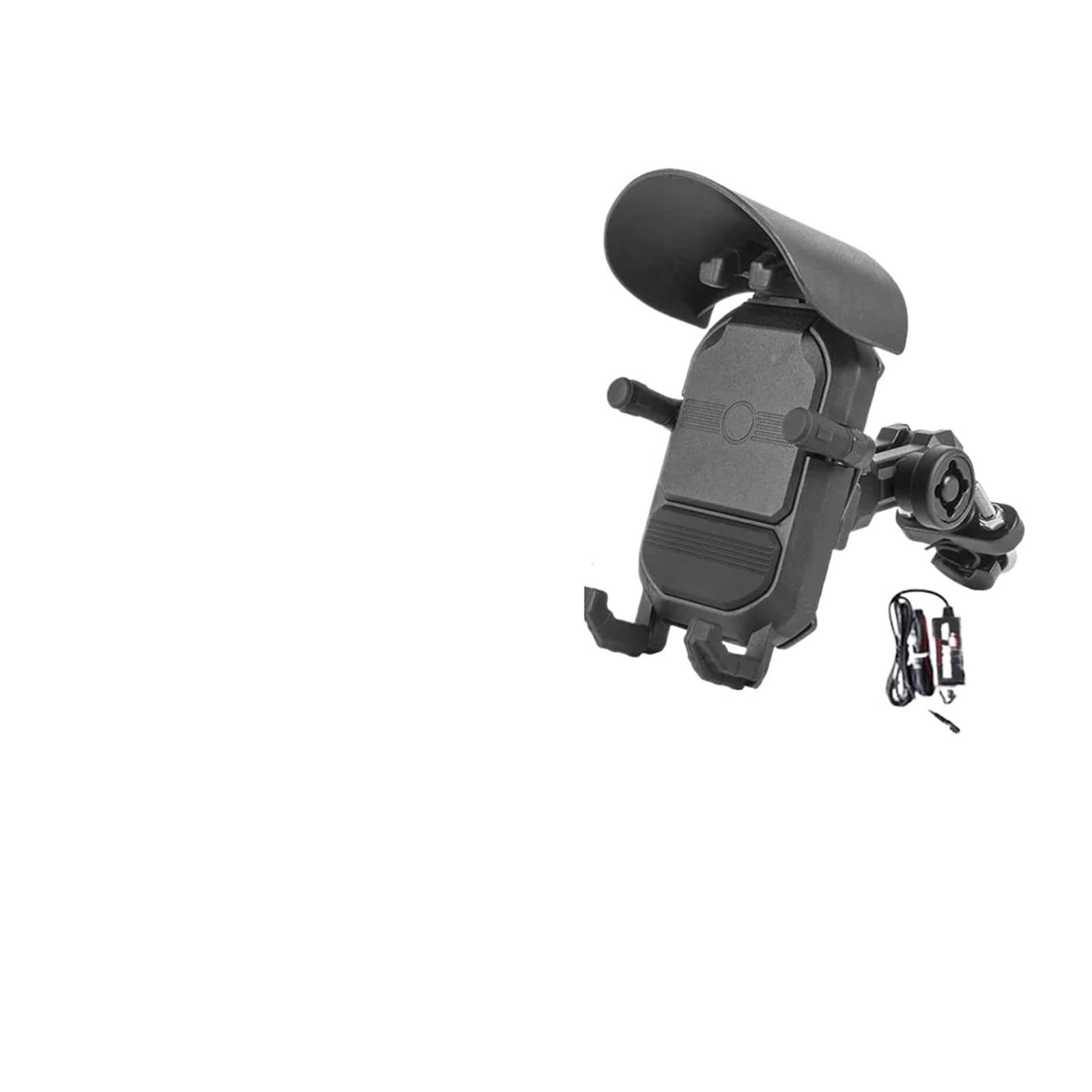 GPS para Motocicleta reducción Soporte para Teléfono Móvil Recargable, Rotación De 360 ​​°, Montaje Antivibración Ajustable con Cubierta Sombrero, Motocicleta Universal(Charging-Handlebar)