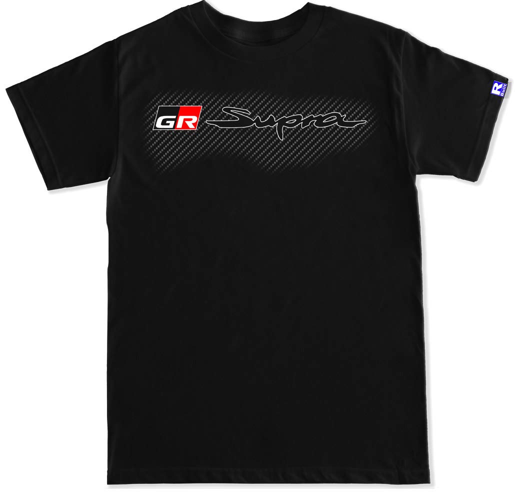 R Built Men's GR Supra Carbon Fiber Print T Shirt