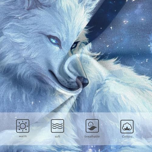 Galaxy Wolf Blue Toddler Girls Panties, Cotton Girls Underwear, 2T–8 Years3