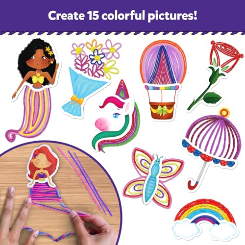 Image of Skillmatics Waxy Stick Art Kit - 100 Bendable & Reusable Waxy Sticks for Mess-Free DIY Fun, Pretty Pictures with Unicorns & Princesses, Creative Gifts for Girls & Boys Ages 5, 6, 7, 8, 9, 10, 11, 12