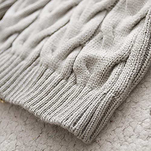 Kids Boys Knitted Pullovers Toddler Boys Girls Children's Winter Sweater Solid Color Turtleneck (Grey, 2-3 Years)3