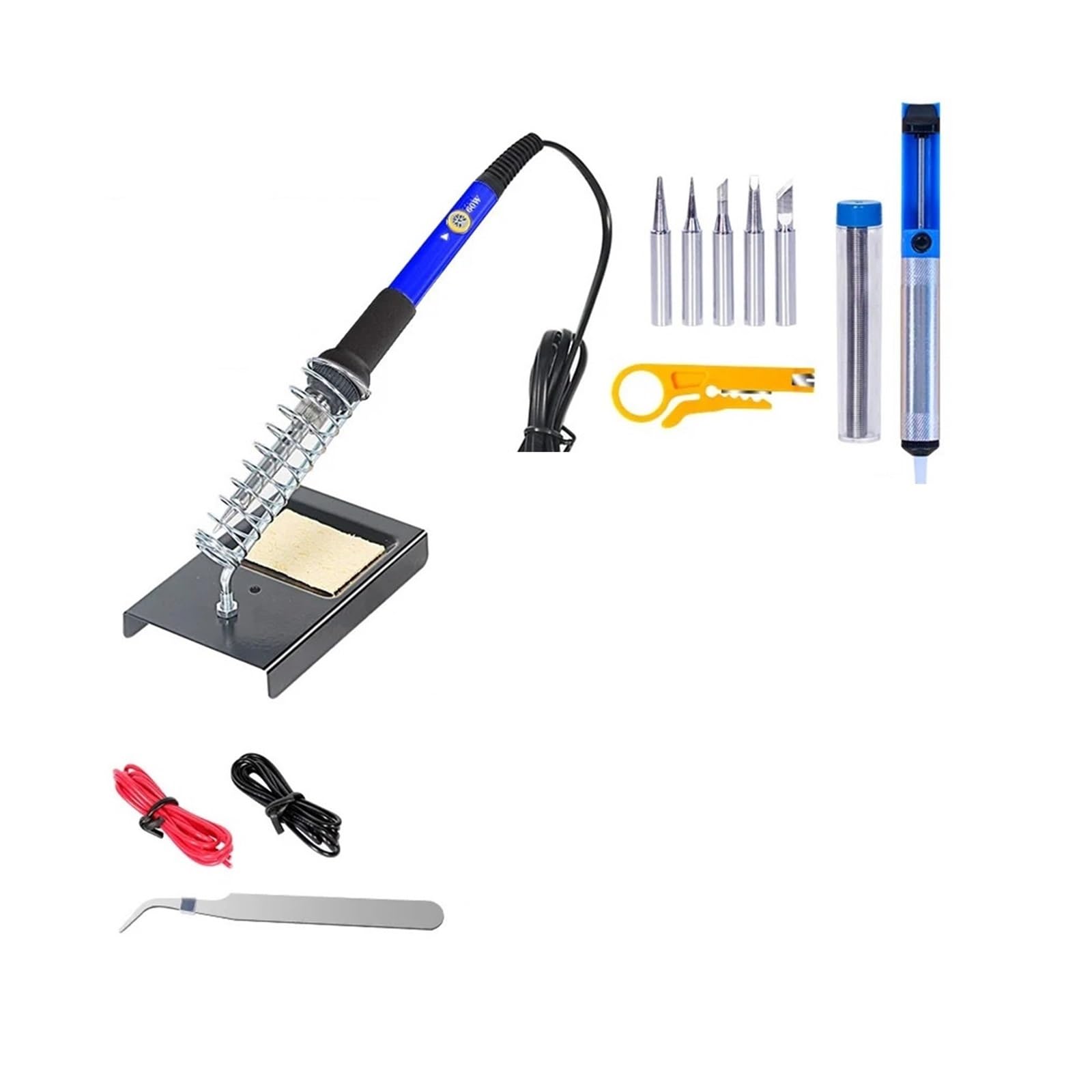 Electric Soldering Iron 60W Adjustable Temperature Tips Kit Welding Tool Kits Precise Heating