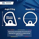 EasyView Premium Angled D-Ring 3-Inch Binders with Clear-View Covers, Customizable 3-Ring Binders for School, Office, or Home, Pack of 6, White
