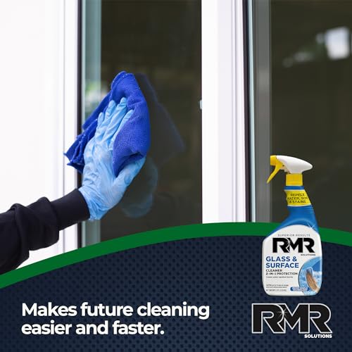 RMR - 2-in-1 Glass and Surface Cleaner Plus Repellent, Streak-Free Multi-Surface Treatment, Cleans & Repels Water Spots, Soil, & Stains, 30-Fluid Ounce Spray Bottle