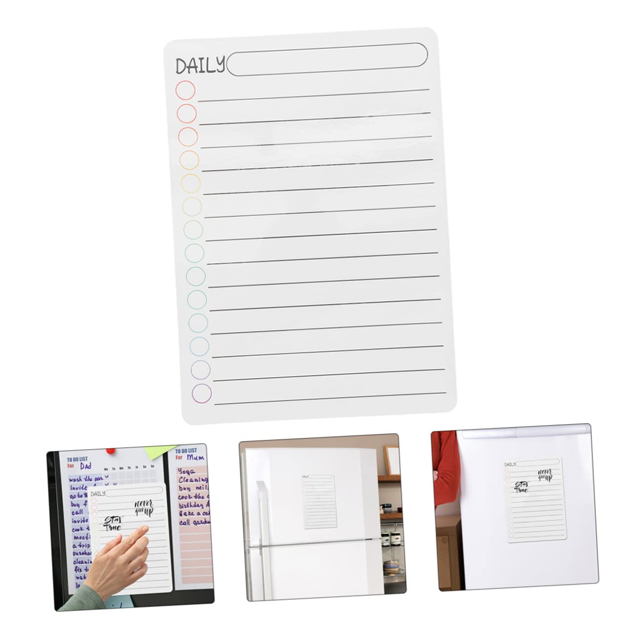 VILLCASE 12stücke Magnetische Und Wochenplaner Abwischbare Magnettafel Für Kühlschrank Für Haushaltsorganisation Und Tägliche Aufgabenplanung