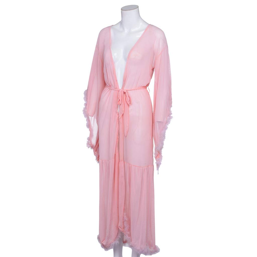 pink feather babydoll