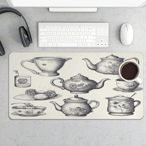 Desk Pad grande impermeable con diseño a mano para oficina miniatura 5