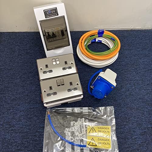 TEW 240V Mains Electric Hook Up Installation Kit Campervan Motorhome ...