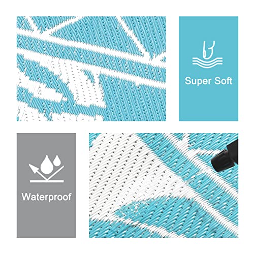 Ileading Outdoor Rug Carpet for Patio 5' x7' Waterproof Reversible Plastic Straw Rug Portable Outside Area Rug Door Mat for Patio, Clearance, Balcony, Picnic, Pool, Beach, RV Mat - Image 6
