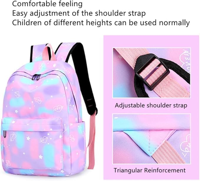 Image of Shyam Ji Stylish Girls Backpack for School, College & Travel | Lightweight Casual Daypack with Spacious Compartments & Durable Design Trendy Travel Backpack for Teens, Light Purple