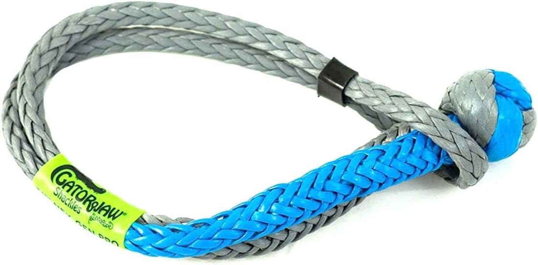 Bubba Rope GatorJaw Soft Shackle (125,000lb Breaking Strength Mega Yellow & Blue)