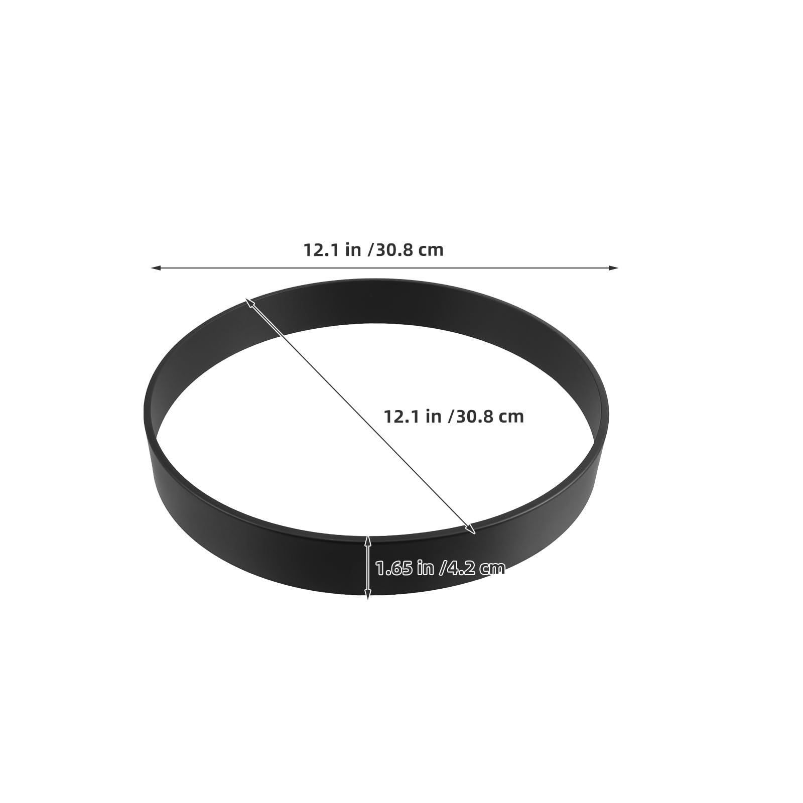 ibasenice 2 Stück 12 Zoll Runder Metallrahmen für Wanduhr, Schwarz | Quarz und Wanduhr, 42mm Stärke, für Heimprojekte, Minimalistischer Stil, Einfache Montage