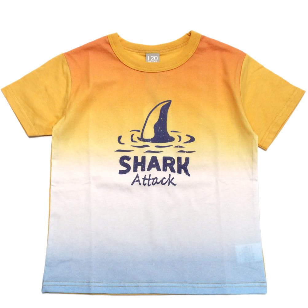[DILASH] ディラッシュ グラデーション シャークTシャツ ボーイズ ユニセックス オレンジ(OR) 120