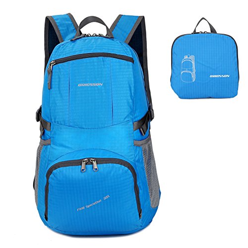 ORICSSON 35L Durable Lightweight Portable Outdoor Travel Water Resistant Backpack Daypack Blue