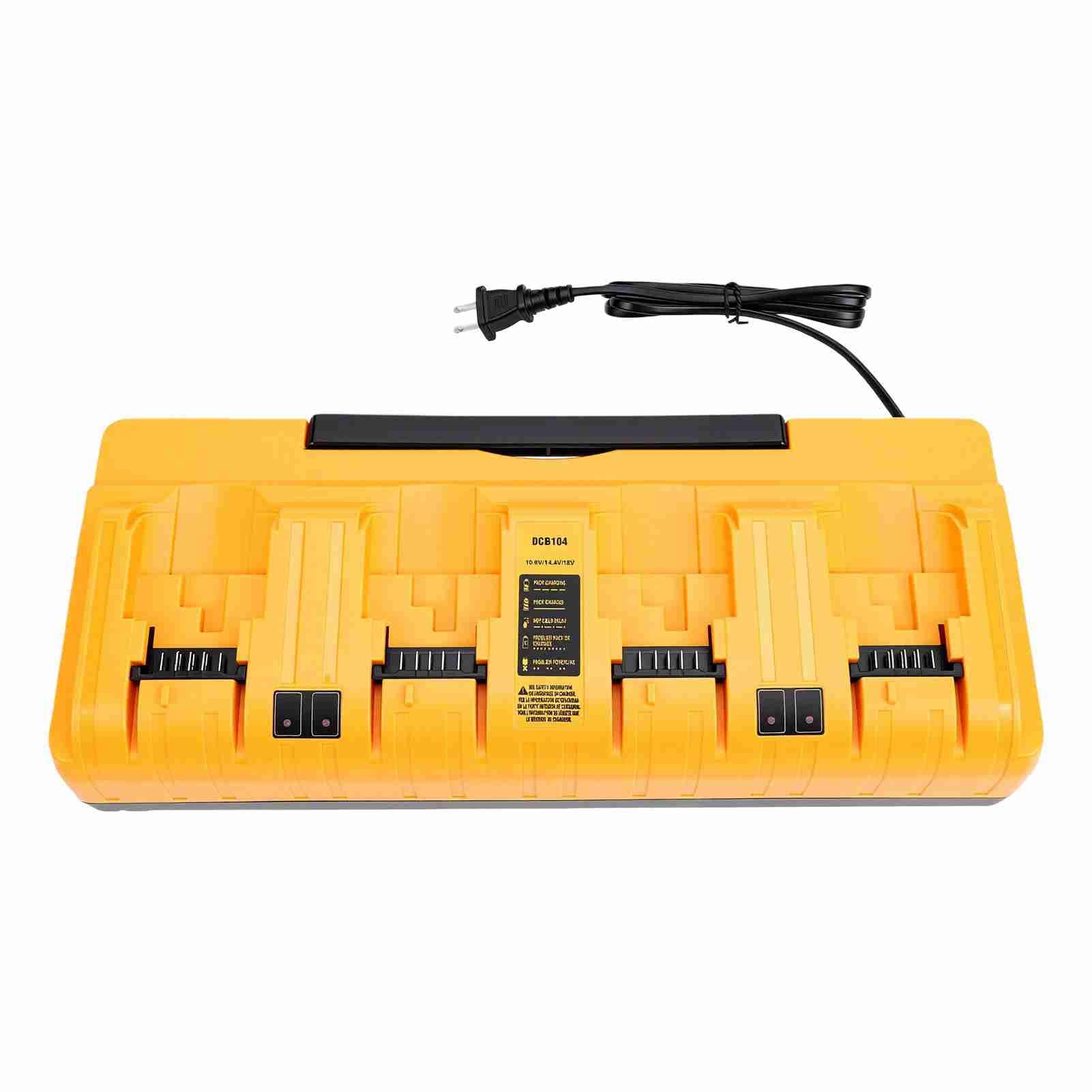 Cosiki Stazione di Ricarica 4 Porte, Caricabatterie con Uscita 3A per | Ricarica simultanea per 4 batterie, Adatto per più batterie da 20 V, Funzionalità di protezione dal surriscaldamento