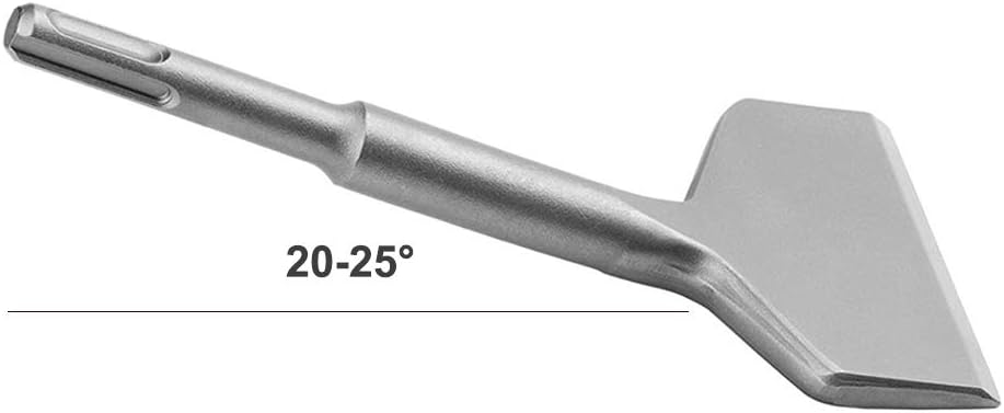 Firecore FS18365 SDS Plus 3-In Wide Cranked Angled Bent Tile Removal Chisel (3" X 6.5"), SDS Plus Chisel 3 In. by 7.5 In. Tile Removal Chisel Bits for SDS Plus Rotary Hammer Drill Attachments