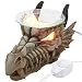 1 X Decorative Snarling Magical Dragon Skull Electric Oil Warmer or Tart Burner for Aromatherapy Essential Scented Oils in Mythical and Medieval Home Decor Lights Halloween Decorations & Scary Gothic Gifts