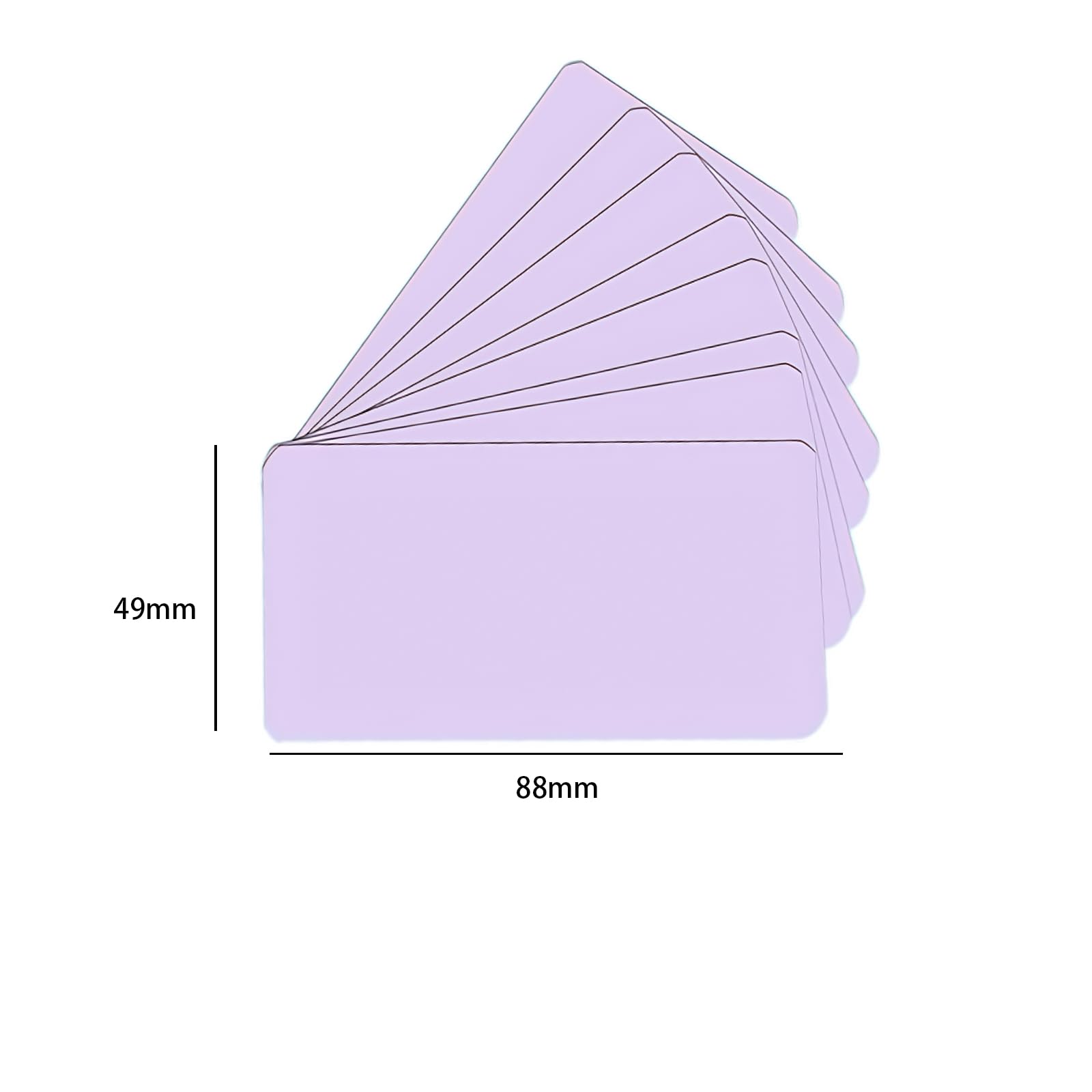 Leliafleury 100Pcs Blank Business Cards Purple Message Cards Blank Flash Cards Craft Words Cards for Learning Study, DIY, Memory Note - Image 2